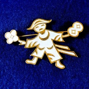 Rare Trifari Fire Dancer Brooch